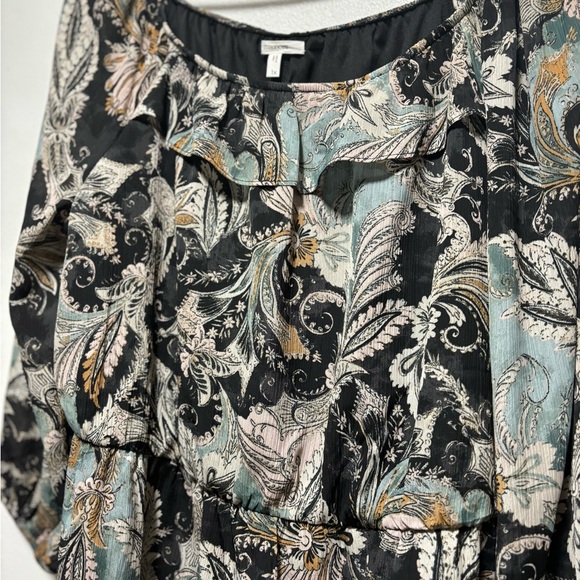 MAURICE'S  Women’s Ruffle collar multi color shirt - Picture 4 of 9